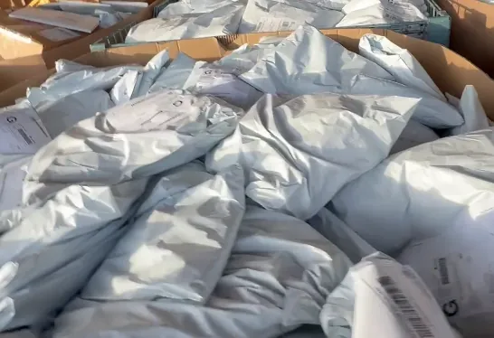 Packed orders ready for carrier pickup