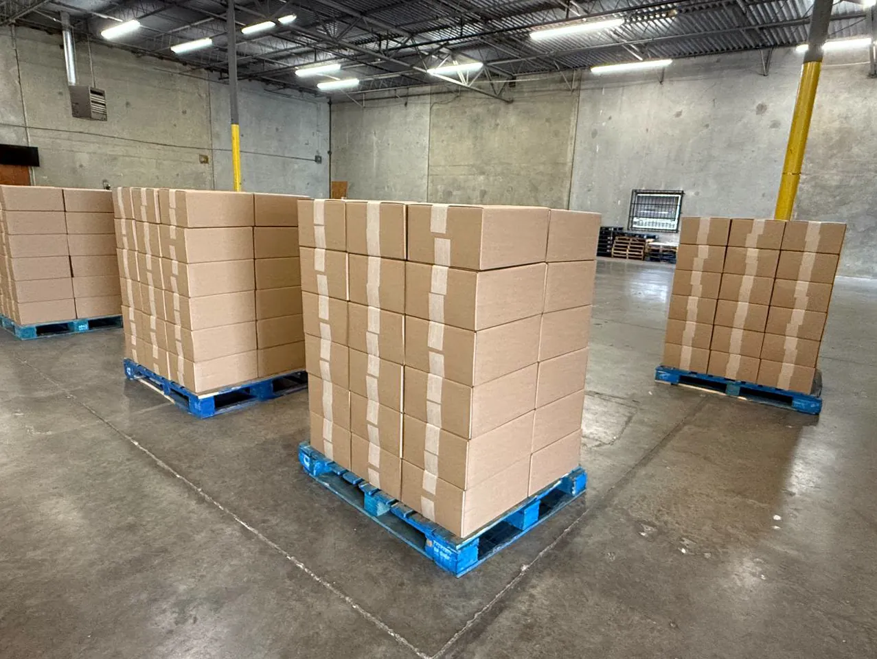 Palletized orders ready to ship