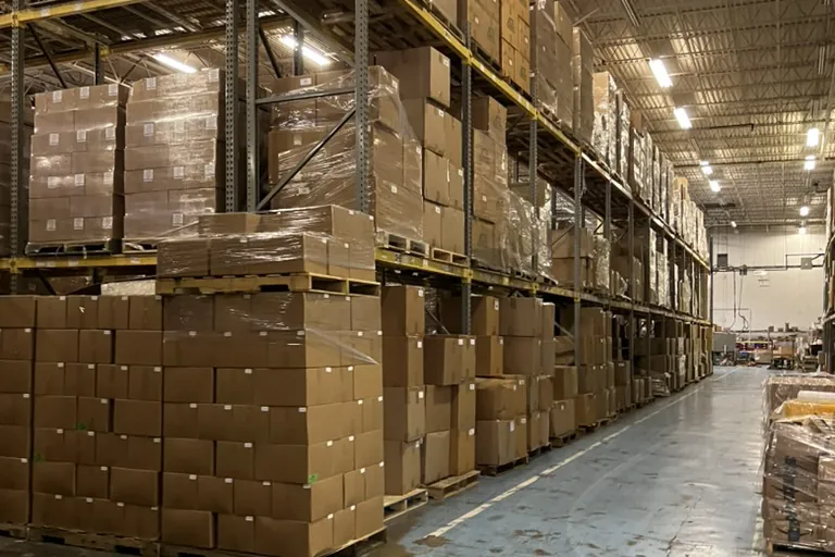 Stocked racking in the Orderfy warehouse